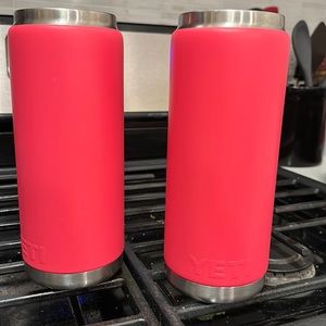 2x yeti rambler 26oz in BIMINI PINK. Like new. No Tops.